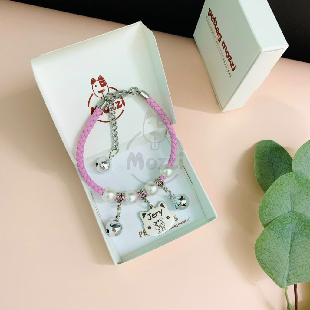 Combo Thẻ tên và Dây charm mix ngẫu nhiên cho chó mèo - Pettag Mozzi