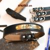 Dây da gắn tag inox khắc tên cho chó mèo - Pettag Mozzi