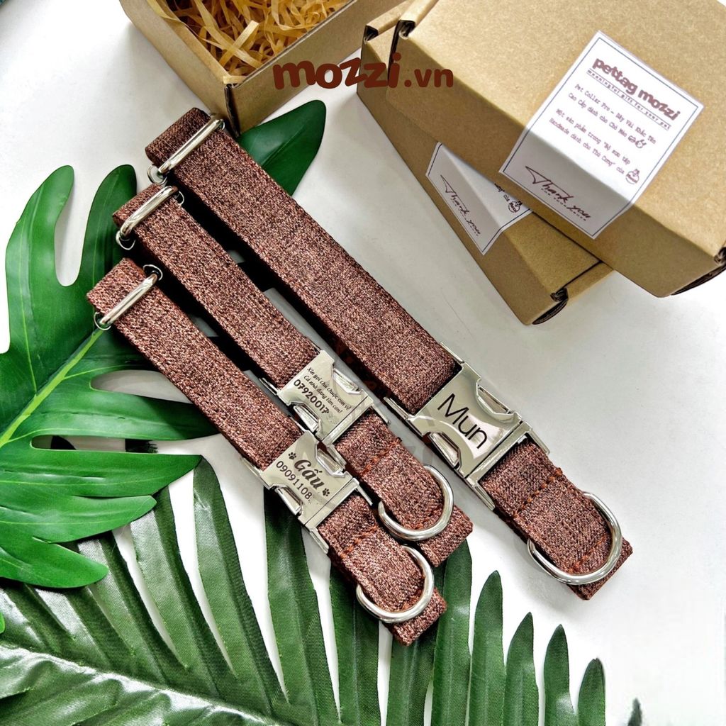 Dog Collar Pro Vòng cổ dây vải cao cấp khắc tên cho chó - Pettag Mozzi