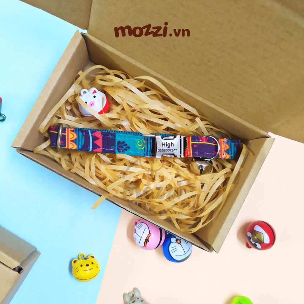 Cat Collar Pro Vòng cổ dây vải cao cấp khắc tên cho chó mèo - Pettag Mozzi