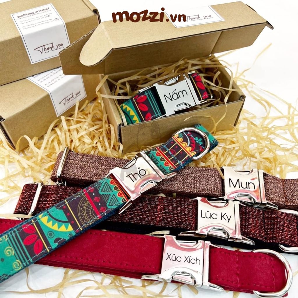 Dog Collar Pro Vòng cổ dây vải cao cấp khắc tên cho chó - Pettag Mozzi