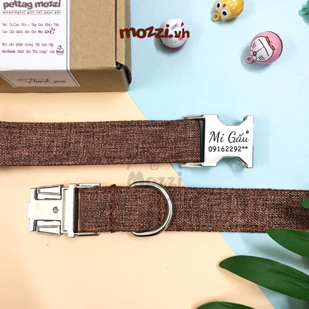 Dog Collar Pro Vòng cổ dây vải cao cấp khắc tên cho chó - Pettag Mozzi