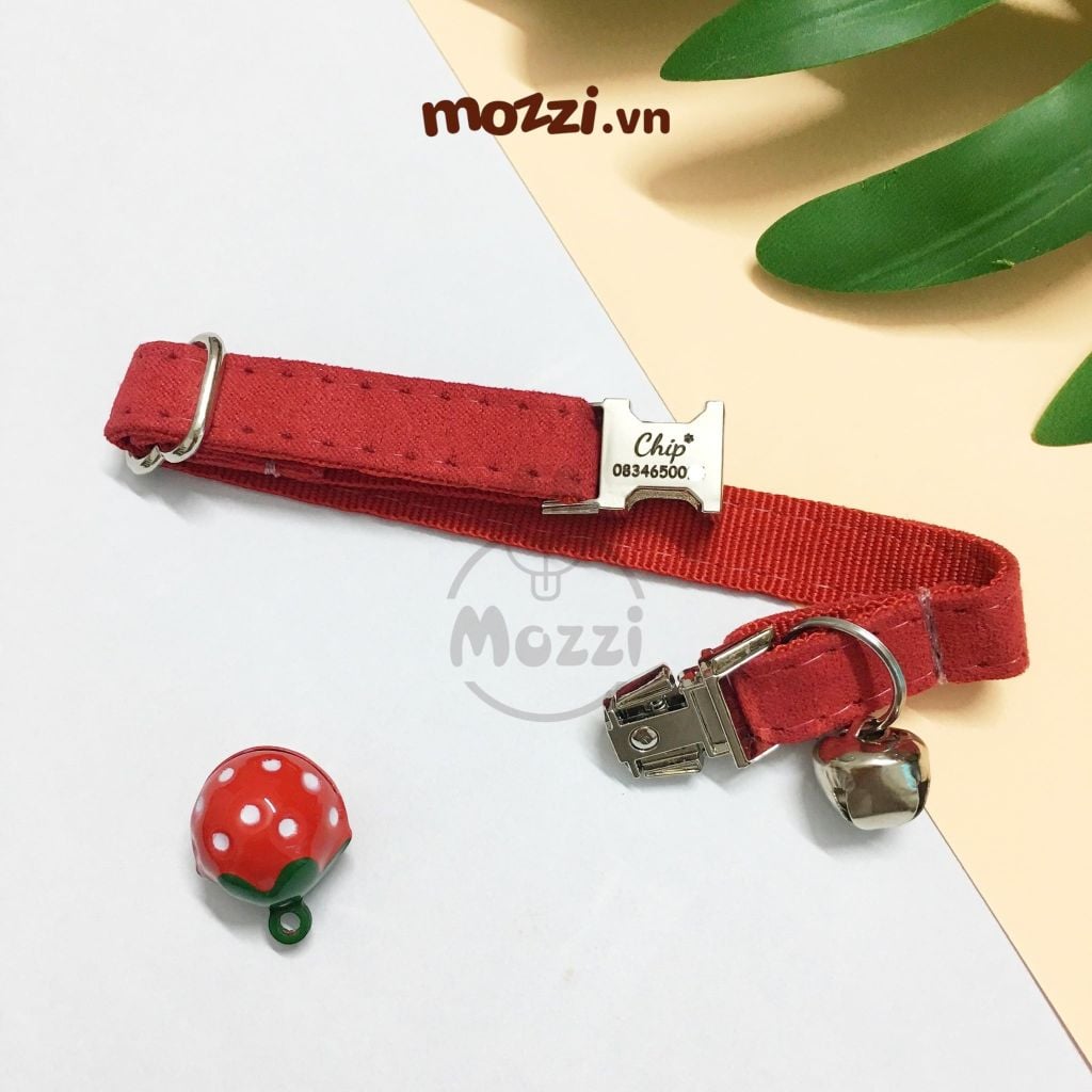 Cat Collar Pro Vòng cổ dây vải cao cấp khắc tên cho chó mèo - Pettag Mozzi