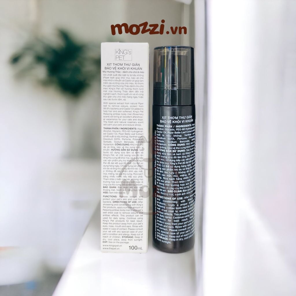 King's Pet Nước hoa thư giãn kháng khuẩn 100ml