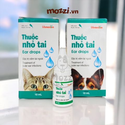  Nhỏ tai Vemedim viêm tai cho chó mèo Chai10ml 