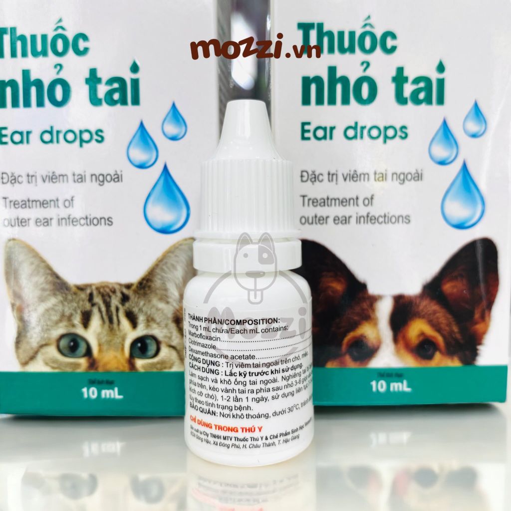Nhỏ tai Vemedim viêm tai cho chó mèo Chai10ml