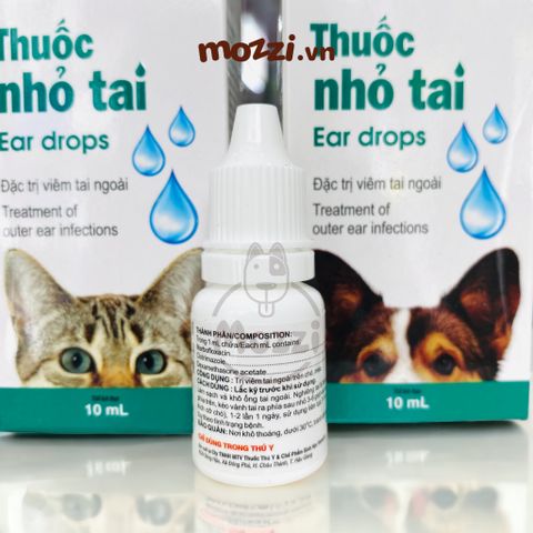  Nhỏ tai Vemedim viêm tai cho chó mèo Chai10ml 