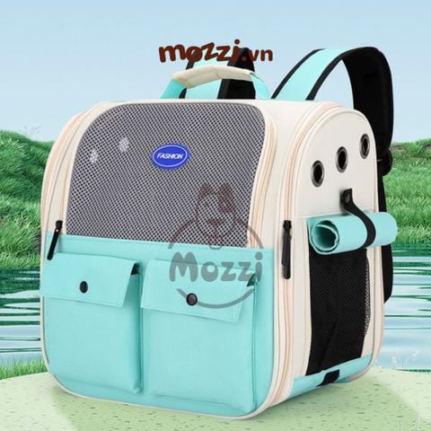  Balo Túi đựng chó mèo mặt lưới vuông có túi nhỏ - Ba lô 