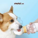  Bình nước du lịch cho chó mèo có kèm cốc đựng hạt tiện lợi 350ml 
