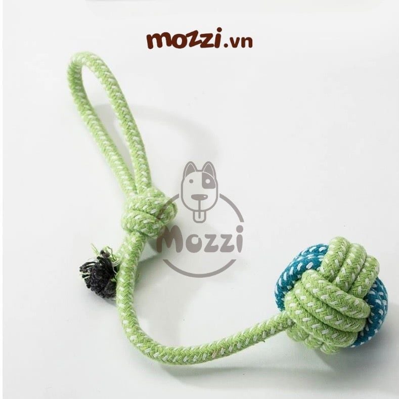 Đồ chơi dây thừng cotton bện màu cho chó