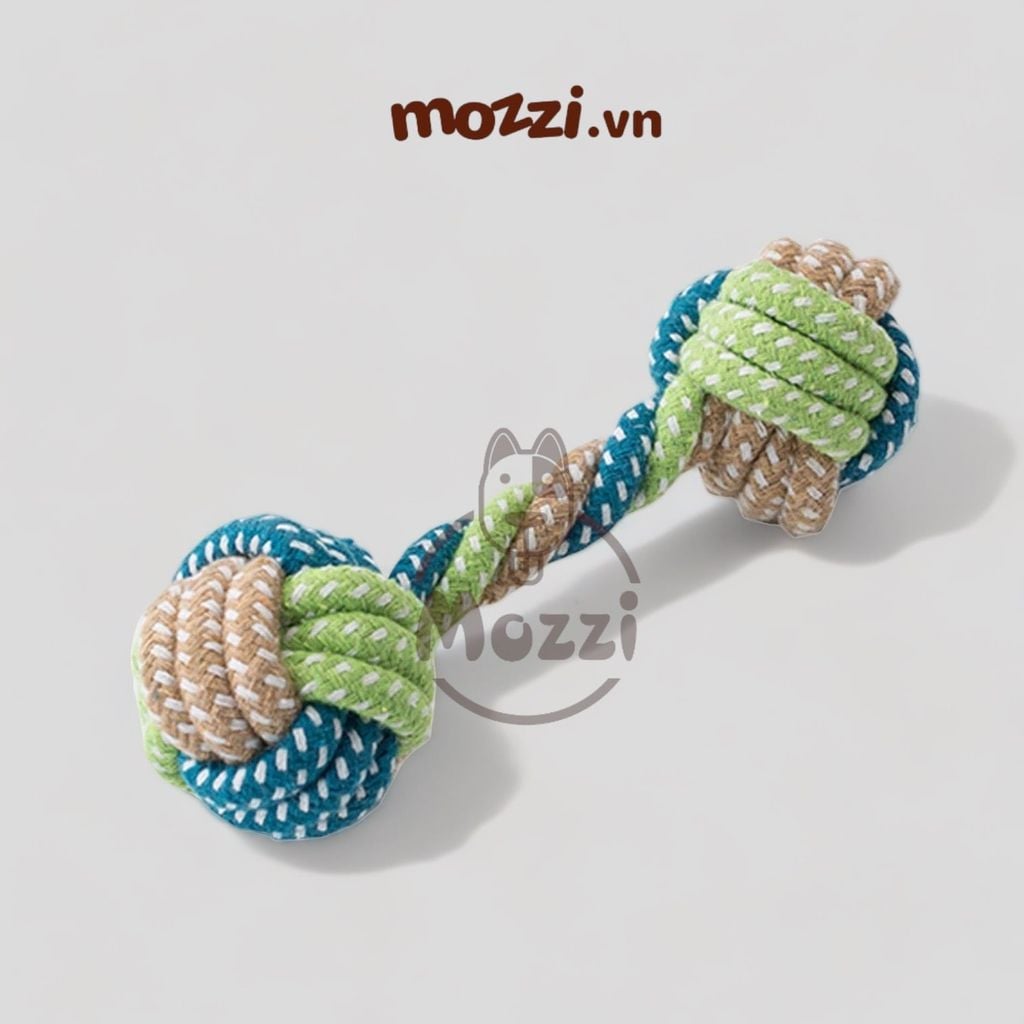 Đồ chơi dây thừng cotton bện màu cho chó