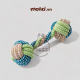 Đồ chơi dây thừng cotton bện màu cho chó 