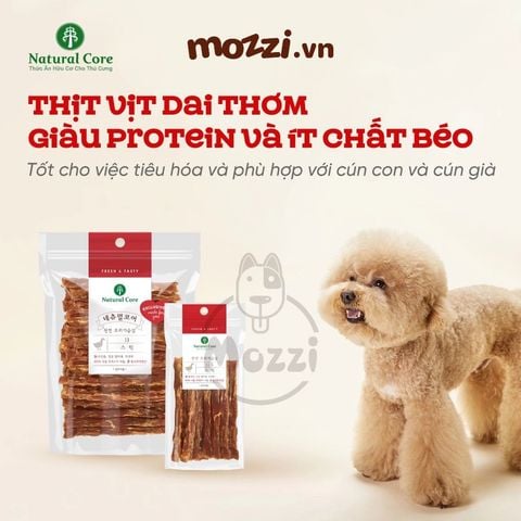  Snack cho chó Thịt ức gà vịt sấy Natural Core 