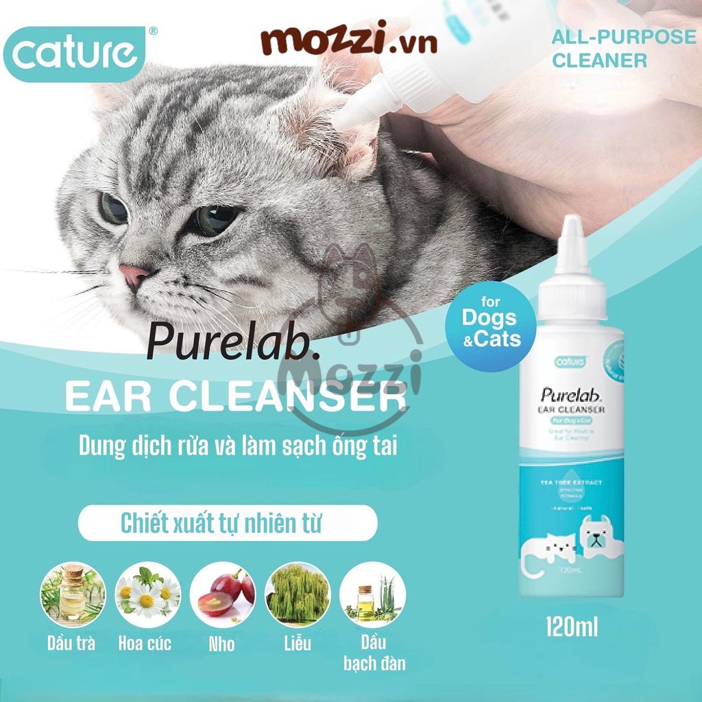 Cature PureLab Dung dịch vệ sinh tai 120ml