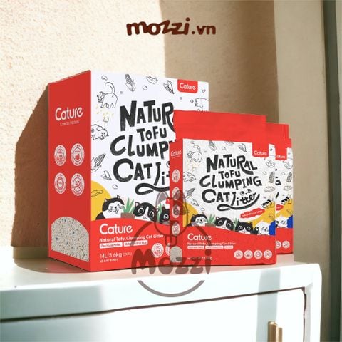  [7L] Cát vệ sinh cho mèo Tofu Cature mix Đậu nành + Xi măng + Gỗ cho mèo 