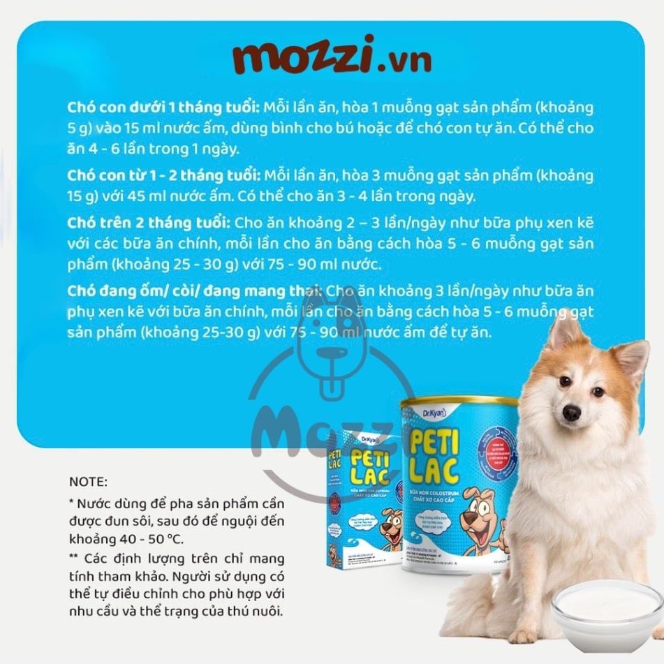 Sữa bột cho chó mèo con sơ sinh Petilac Dr.Kyan [100g - 400g]