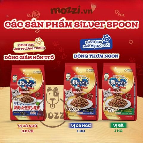  [800g - 1kg] Thức ăn hạt Silver Spoon giảm nôn trớ cho mèo | Nhật Bản 