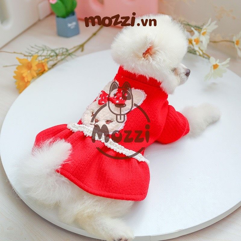 Đàm xòe Noel hình thỏ trắng