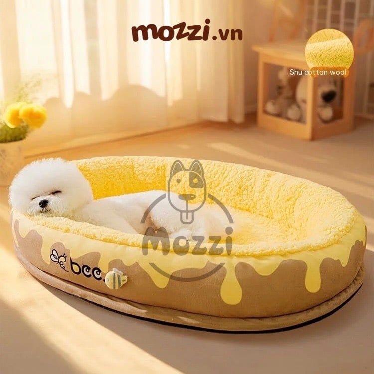 Nệm Thảm cho chó mèo bông mềm Bee and Milk tháo rời siêu lớn