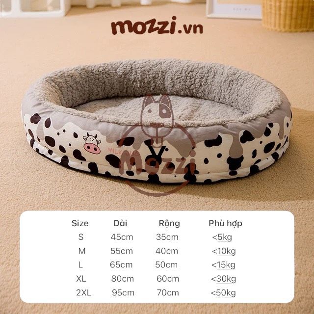 Nệm Thảm cho chó mèo bông mềm Bee and Milk tháo rời siêu lớn
