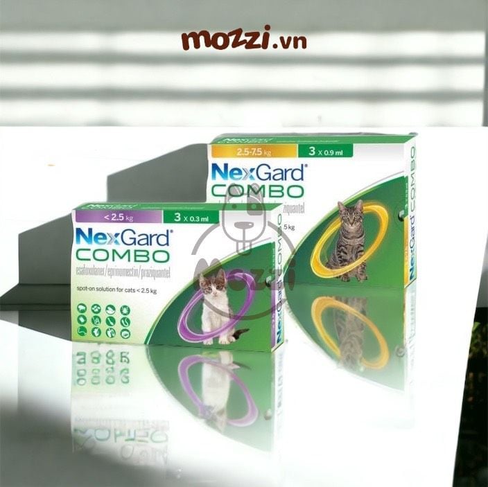 Nhỏ gáy tẩy giun ve rận bọ chét Nexgard Combo thay thế Broadline cho mèo