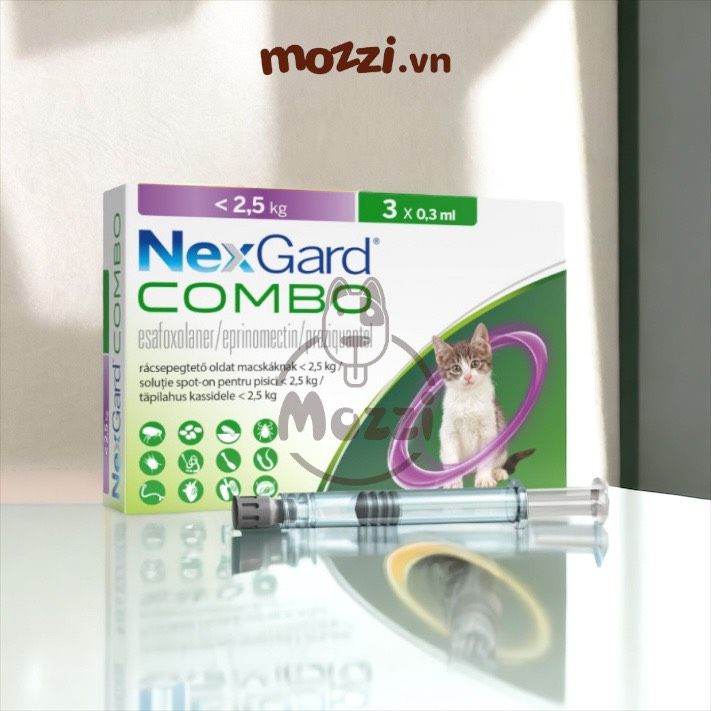 Nhỏ gáy tẩy giun ve rận bọ chét Nexgard Combo thay thế Broadline cho mèo