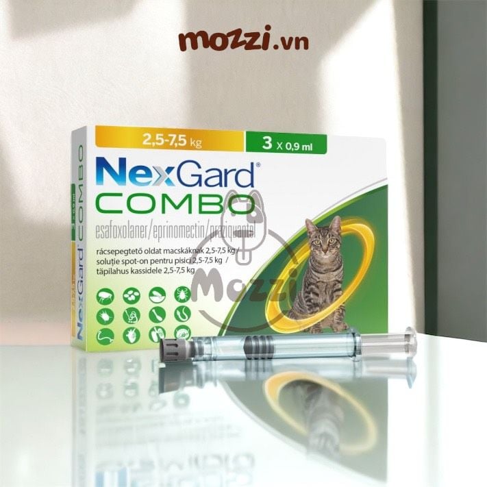 Nhỏ gáy tẩy giun ve rận bọ chét Nexgard Combo thay thế Broadline cho mèo