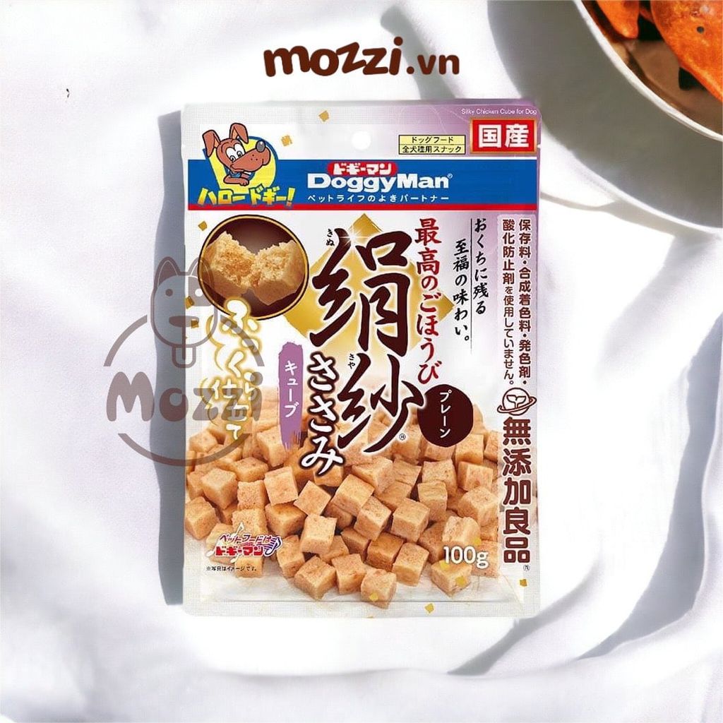 Snack cho chó Viên mềm DoggyMan SAYA vị Gà Bò Gan Rau củ gói 100g
