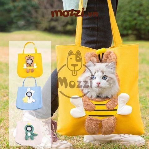  Balo Túi đựng chó mèo TOTE vải hở đầu dễ thương 