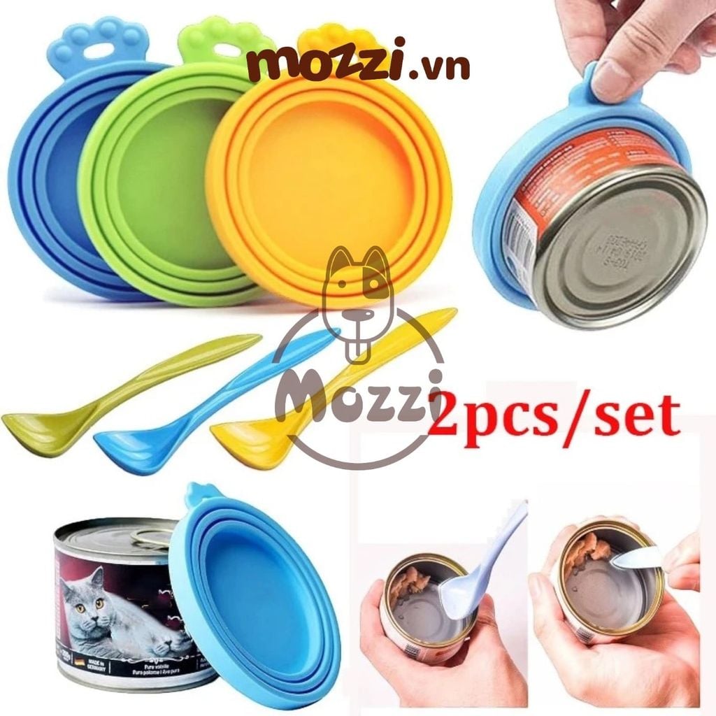 Nắp silicon bảo quản thức ăn kèm thìa