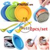 Nắp silicon bảo quản thức ăn kèm thìa