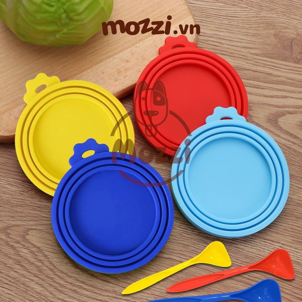Nắp silicon bảo quản thức ăn kèm thìa