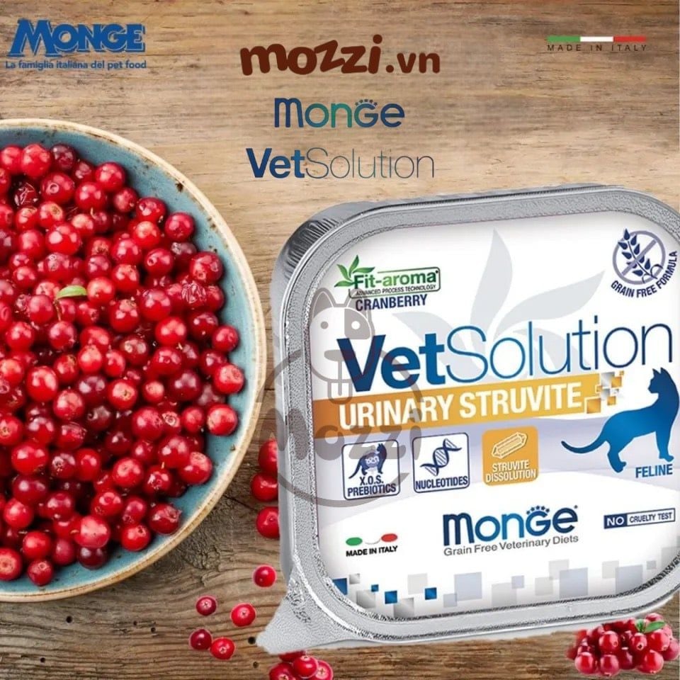 Pate cho mèo Monge Vetsolution Urinary Struvite Ngừa sỏi tiết niệu