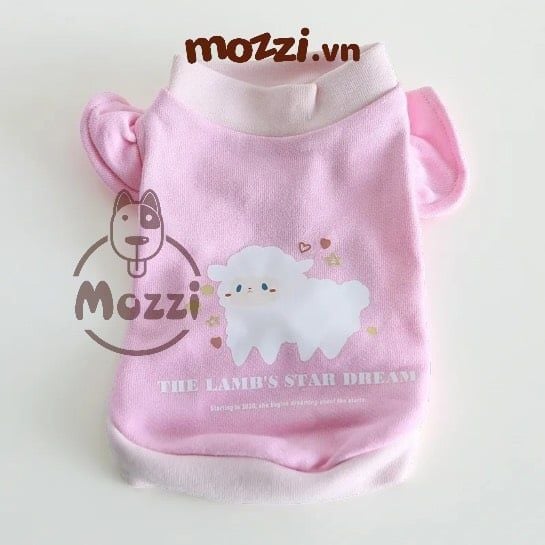 Áo Cổ lọ Tay bèo in hình Petstyle