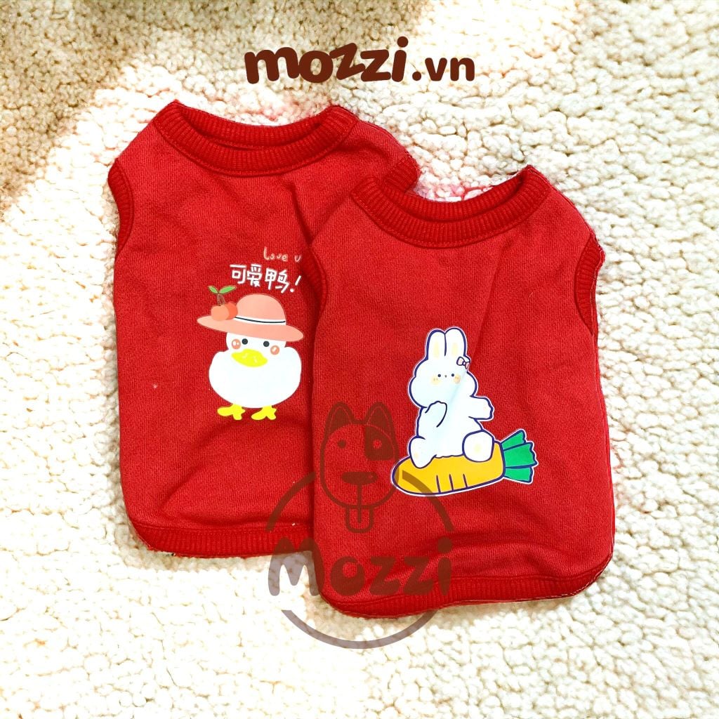 Áo Minisize cổ tay thun in hình Thỏ Vịt