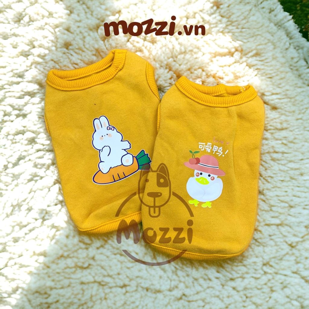 Áo Minisize cổ tay thun in hình Thỏ Vịt