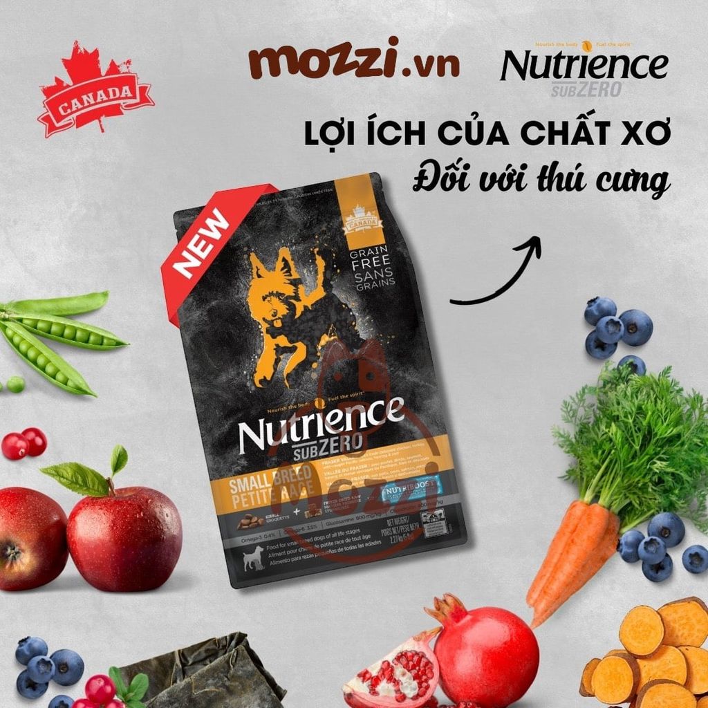 Thức ăn hạt Nutrience Subzero vị gà tây cá biển và rau củ cho chó mèo [0.5kg - 1.8kg - 5kg]