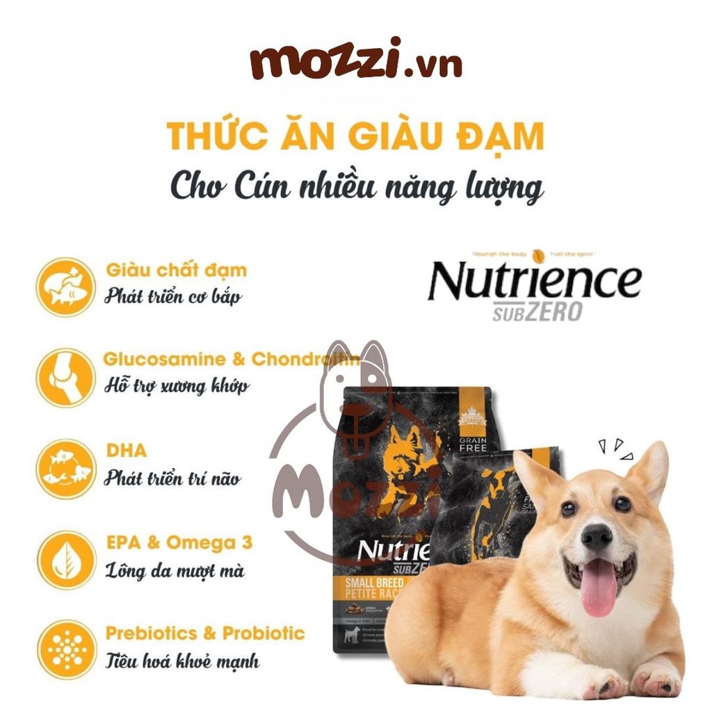 Thức ăn hạt Nutrience Subzero vị gà tây cá biển và rau củ cho chó mèo [0.5kg - 1.8kg - 5kg]