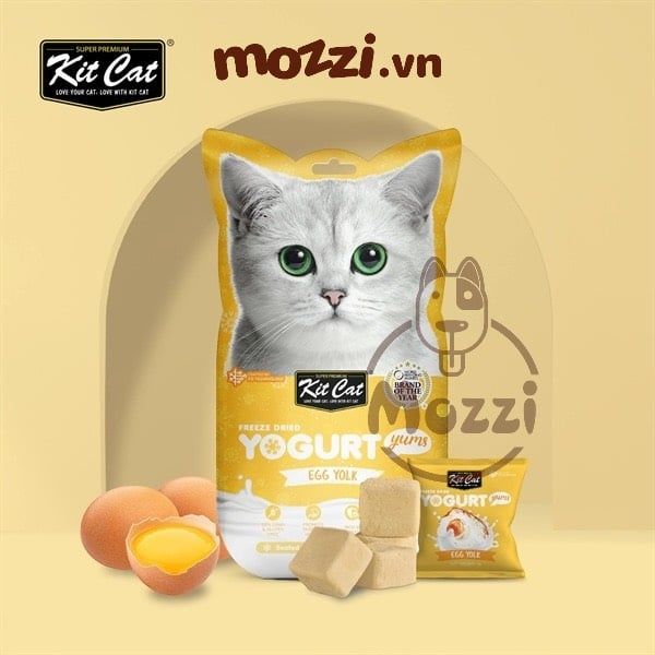 Snack cho mèo Yogurt Yums Sữa chua sấy KitCat gói 10gr