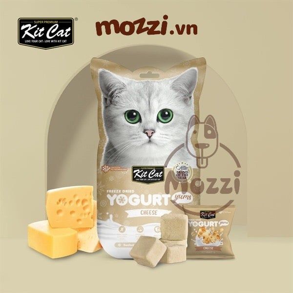 Snack cho mèo Yogurt Yums Sữa chua sấy KitCat gói 10gr