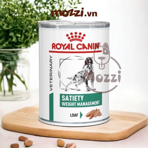  Pate cho chó Royal Canin Satiety Weight Management Lon 410gr cho chó thừa cân 