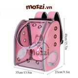  Balo Túi đựng chó mèo Trong suốt mặt kính dẻo 31x21x40cm - Ba lô 