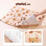 Thảm nệm lót chuồng hình Gấu màu Be 