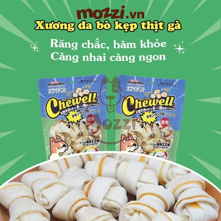 Snack cho chó DoggyMan Bánh xương Donut da bò phủ kẹp cuốn thịt gà