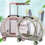  Vali kéo hình bàn chân trong suốt 43x26x40cm cho chó mèo 