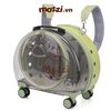 Vali kéo hình bàn chân trong suốt 43x26x40cm cho chó mèo
