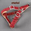 Dây dắt yếm ngực kẻ sọc caro cho chó