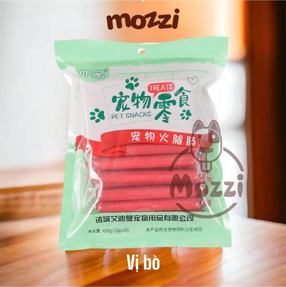 Snack cho chó Xúc xích dinh dưỡng HipiPet Gói 450gr