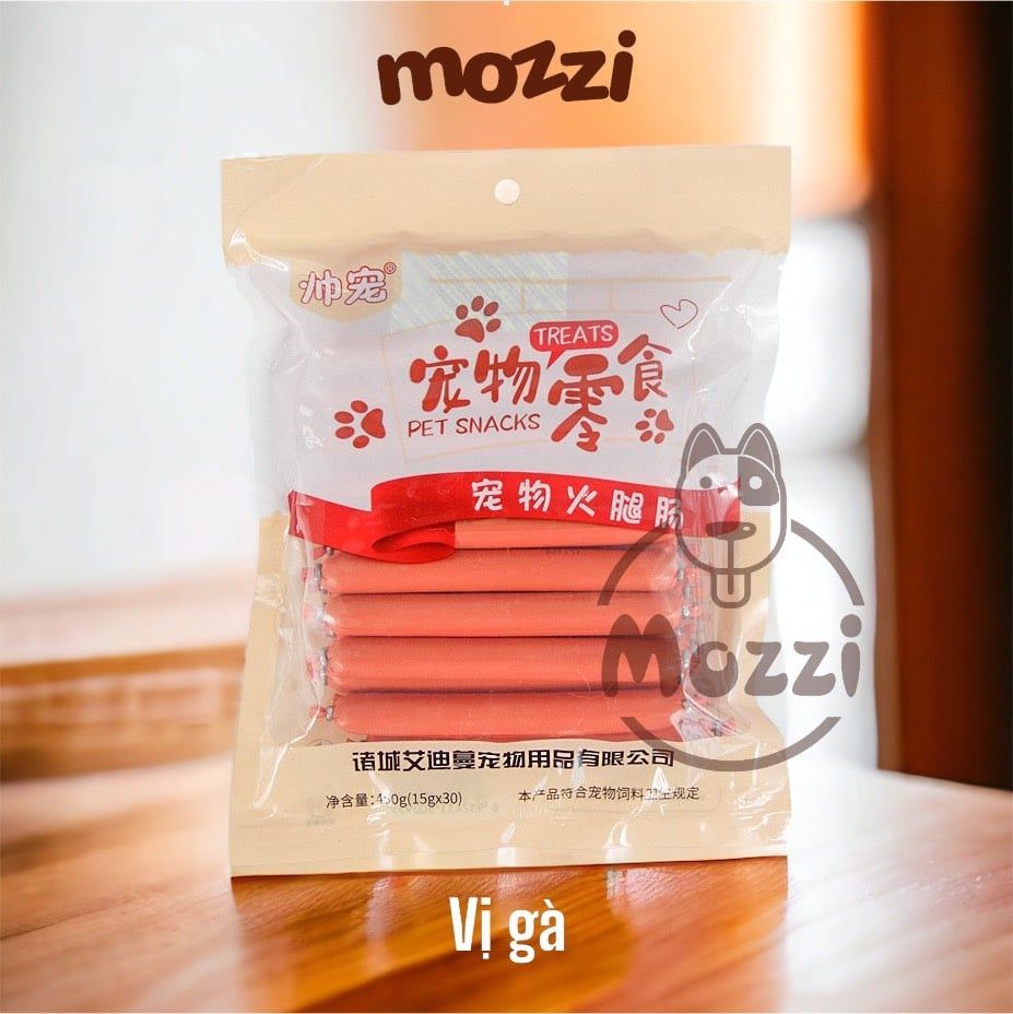Snack cho chó Xúc xích dinh dưỡng HipiPet Gói 450gr