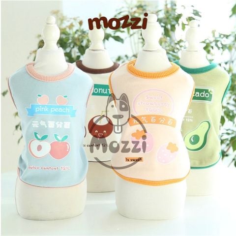 Áo ba lỗ cotton trái cây Petstyle
